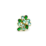 Anello grappolo triangoli cristalli - KLK