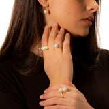 Anello perla e strass - KLK