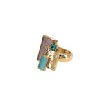 Anello quadrati sovrapposti - KLK