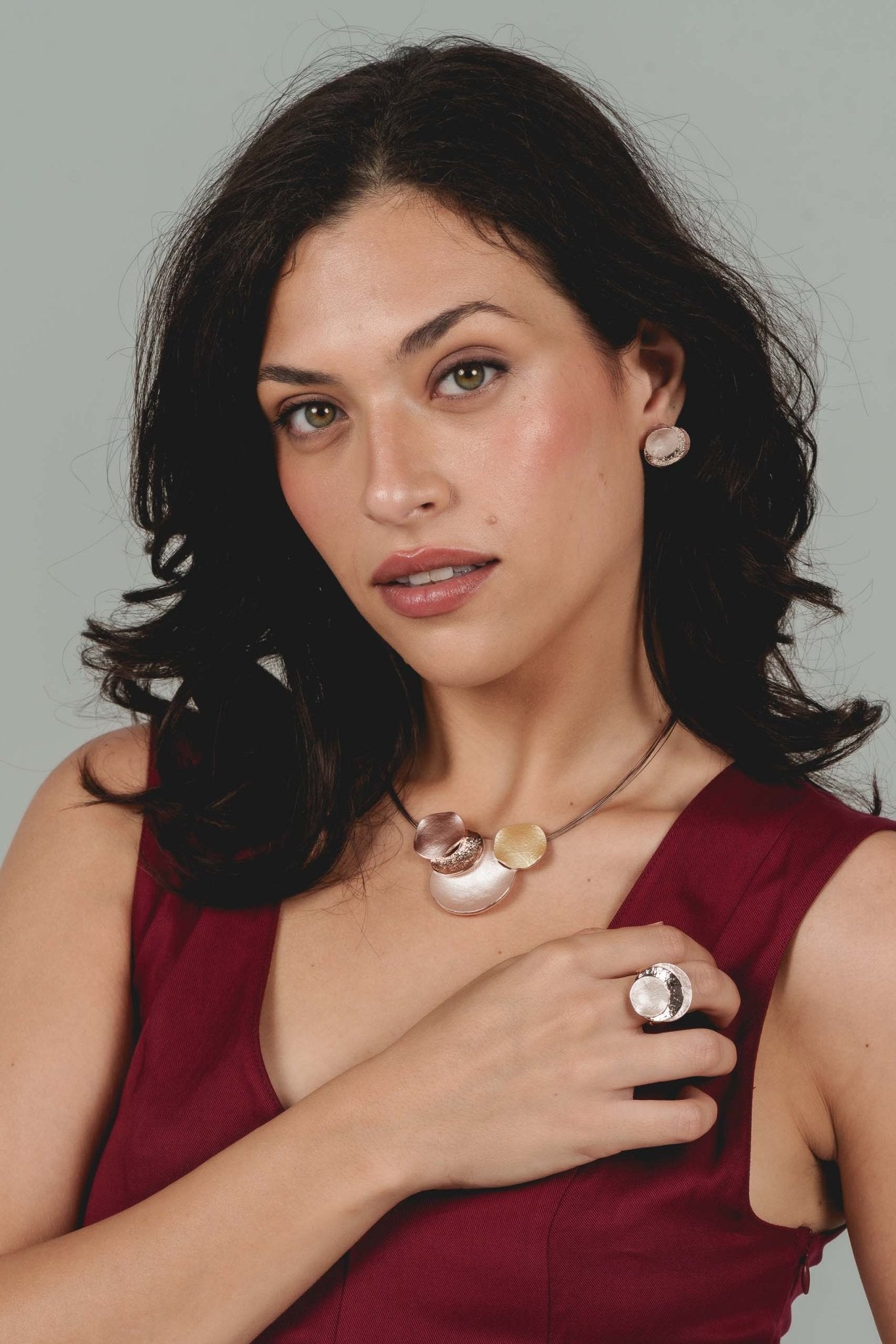 Anello tre tondi sovrapposti - KLK