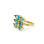 Anello triangolini cristalli - KLK