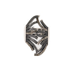 Anello ventaglio con cristallini - KLK