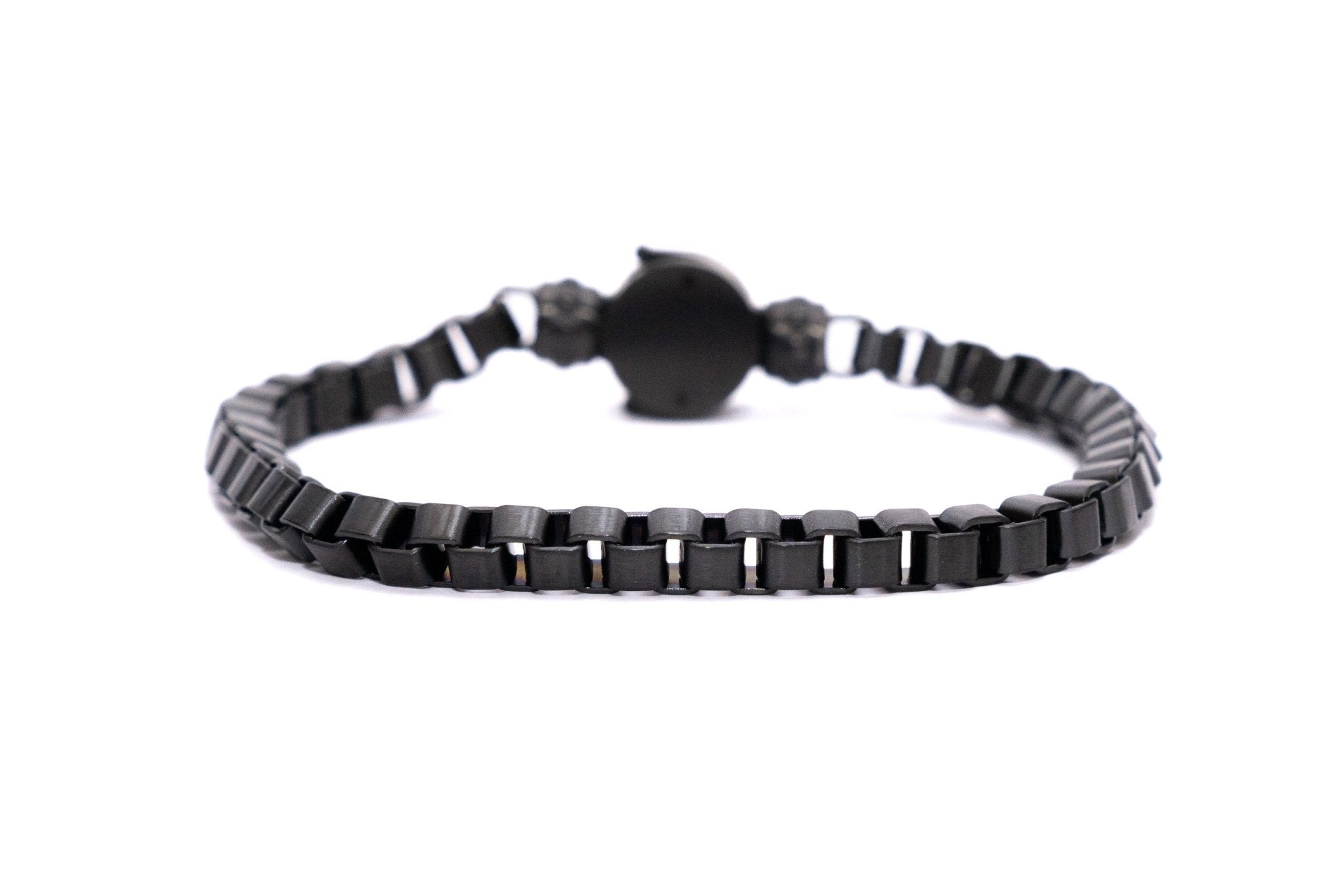 Bracciale catena acciaio nero - KLK