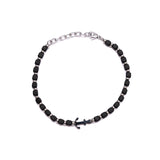 Bracciale dadini ancora nera - KLK