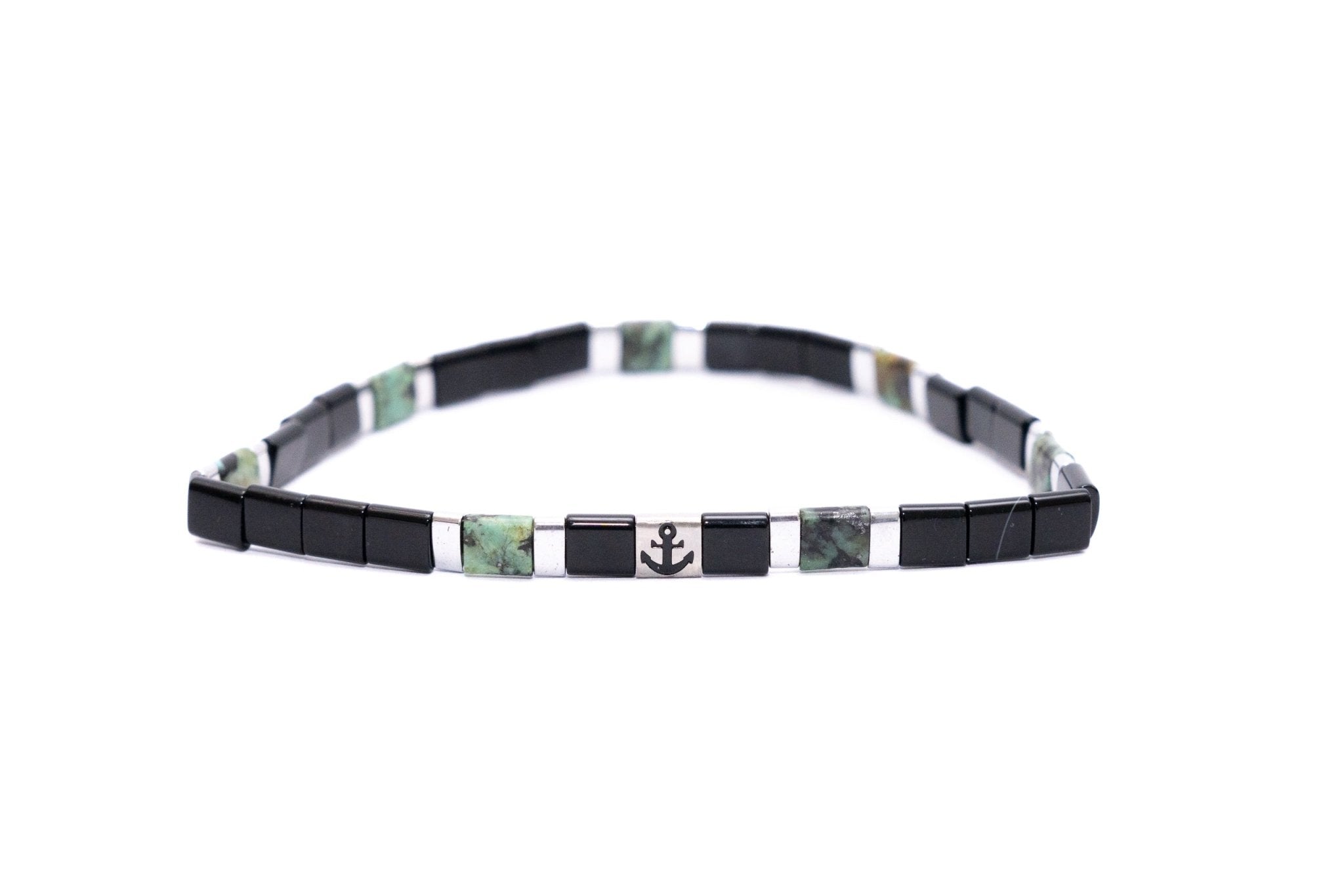 Bracciale elastico pietre quadrate - KLK