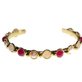 Bracciale multi pietrine rosa - KLK