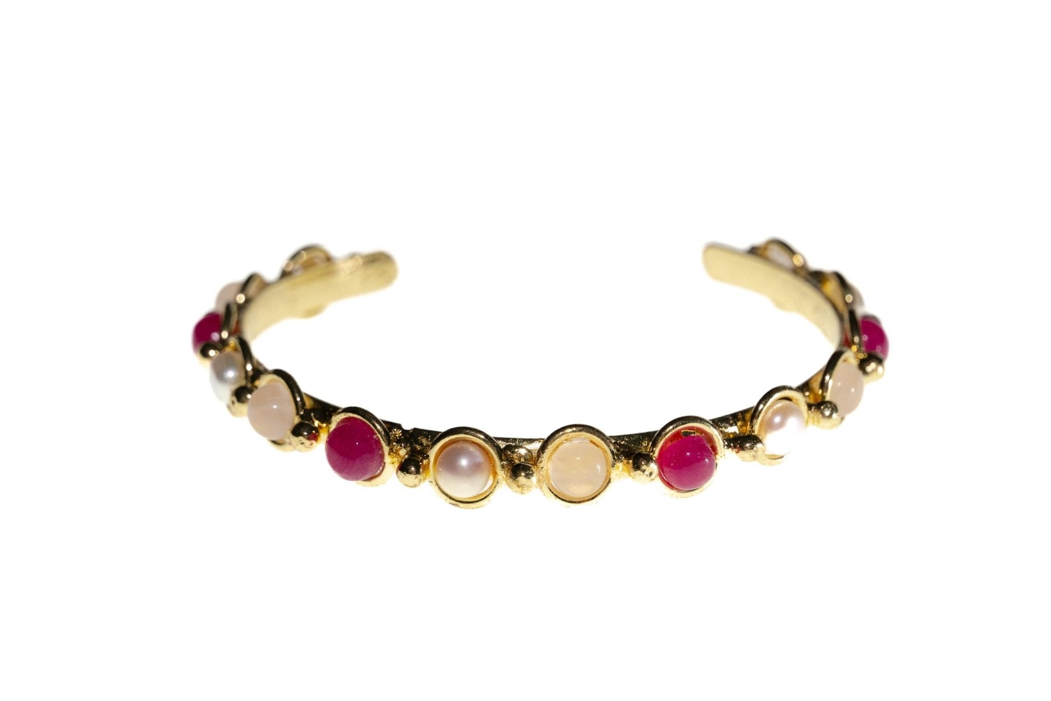 Bracciale multi pietrine rosa - KLK