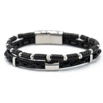 Bracciale pelle due fili - KLK