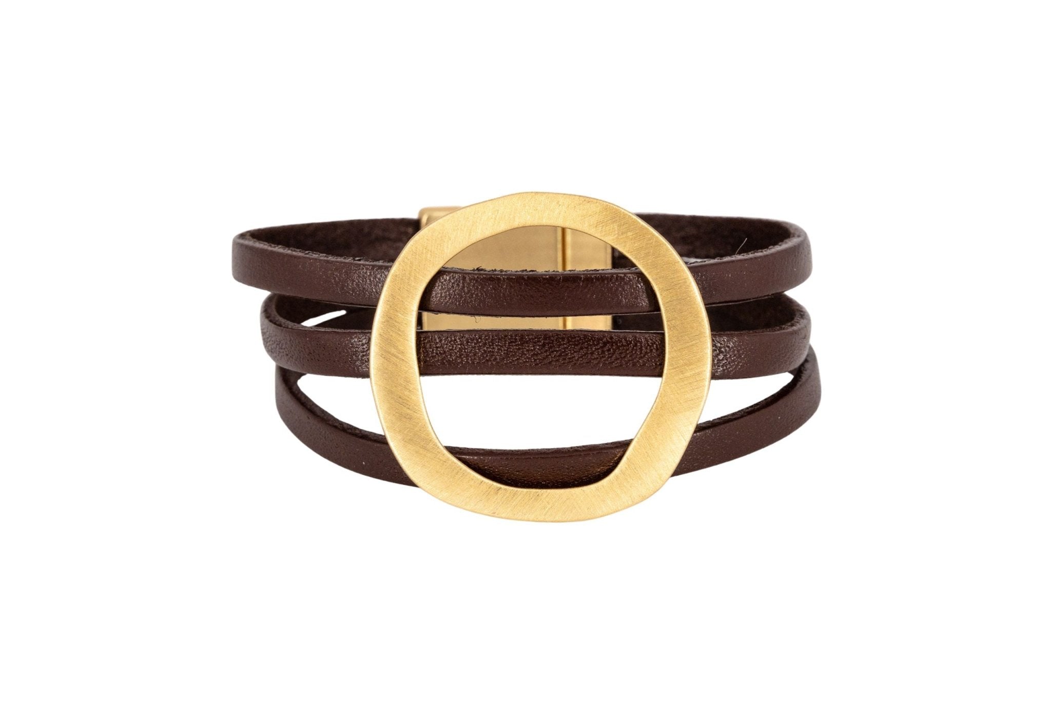Bracciale pelle e cerchio - KLK