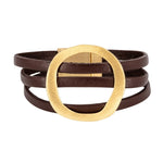 Bracciale pelle e cerchio - KLK