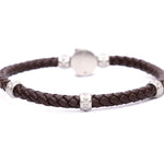 Bracciale pelle intreccio - KLK