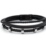Bracciale pelle tre fili - KLK