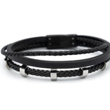 Bracciale pelle tre fili - KLK