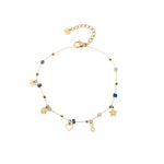 Bracciale pietrine e ciondolini - KLK