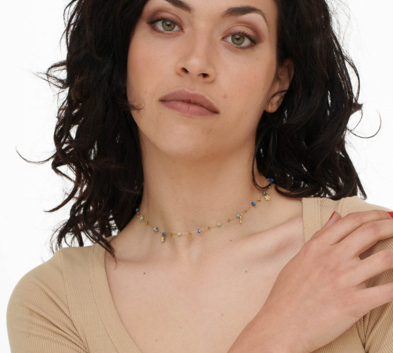 Bracciale pietrine e ciondolini - KLK