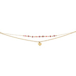 Bracciale pietrine e cuore - KLK