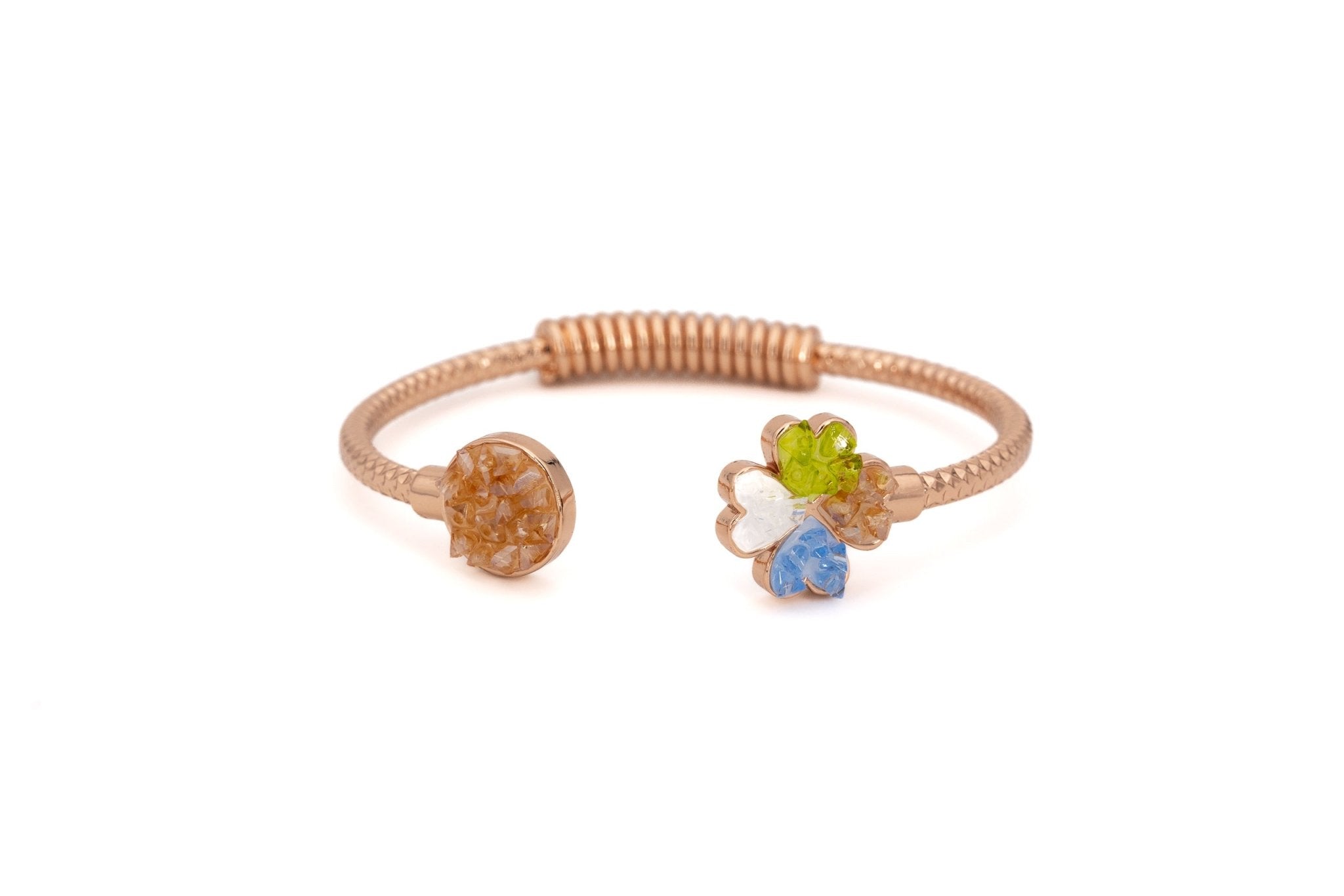 Bracciale quadrifoglio vetro - KLK