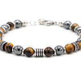 Bracciale uomo palline gialle e grigie - KLK