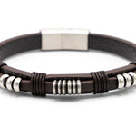 Bracciale uomo pelle con bulloni - KLK