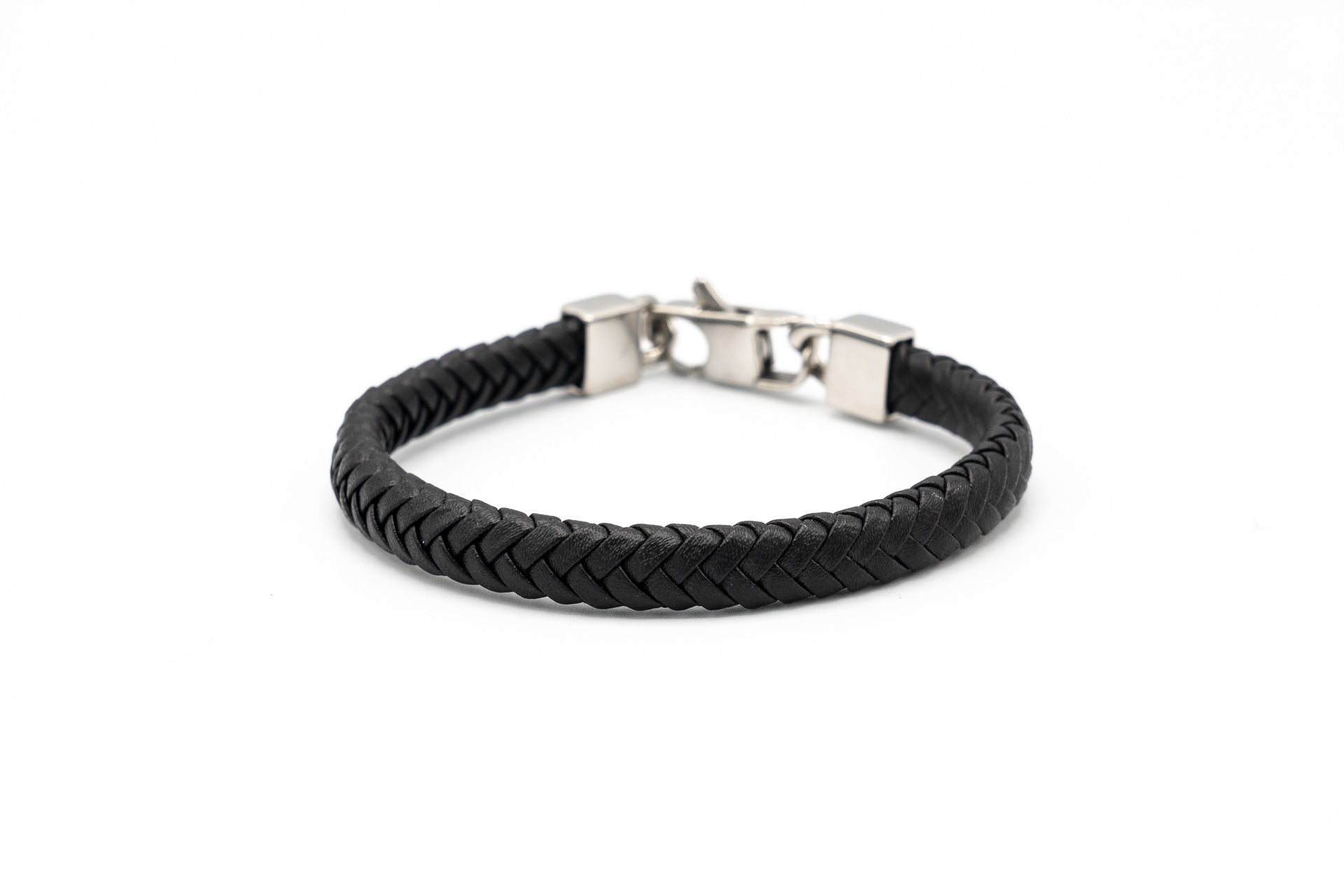 Bracciale uomo treccia moschettone - KLK