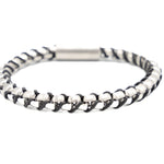 Bracciale uomo tubino con quadrati - KLK