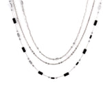 Collana acciaio tre fili tubini - KLK