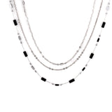 Collana acciaio tre fili tubini - KLK