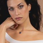 Collana argento goccia rosé - KLK