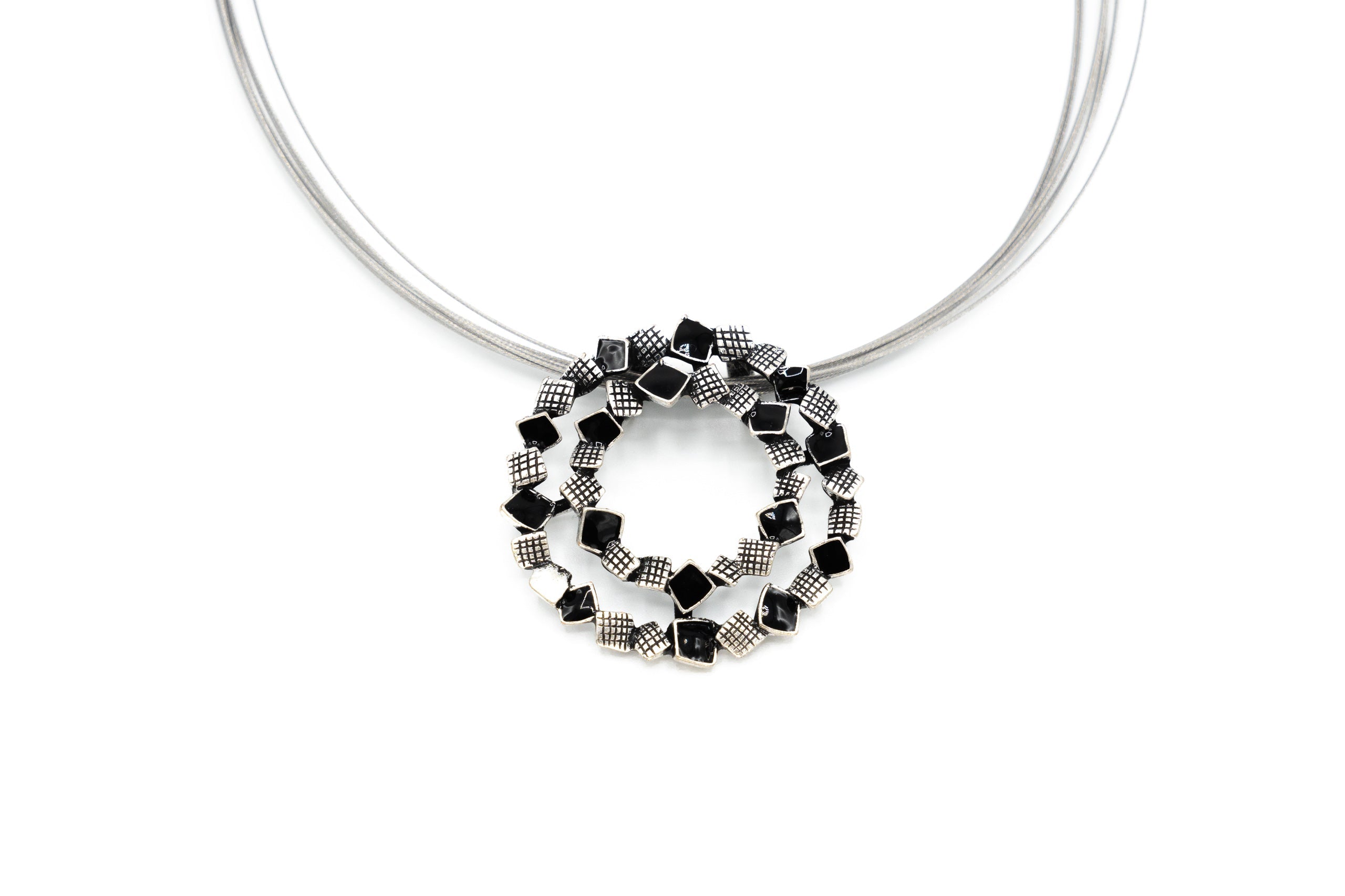 Collana cerchi con resina - KLK