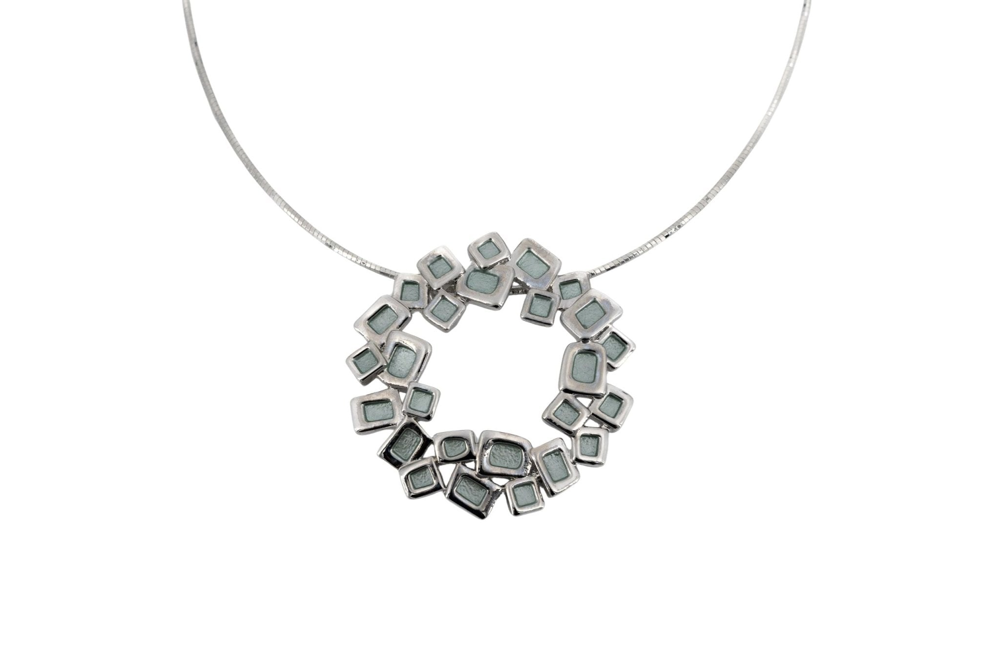 Collana cerchio quadratini - KLK