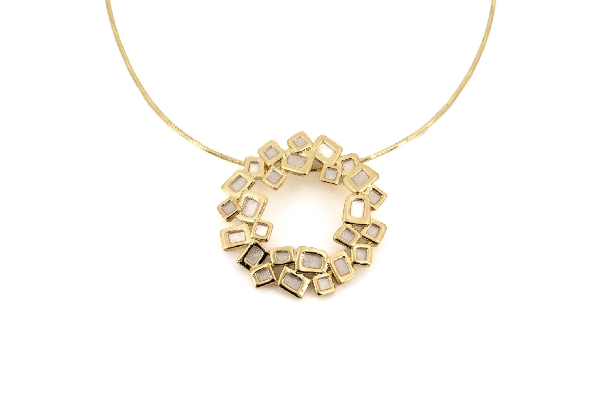 Collana cerchio quadratini - KLK