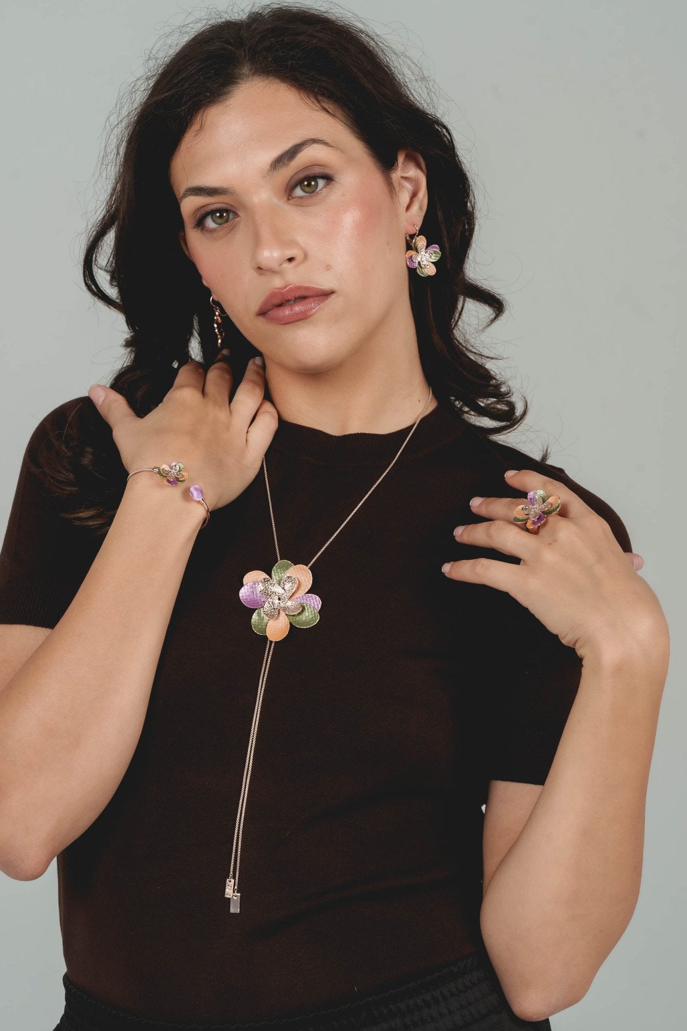 Collana doppio fiore - KLK