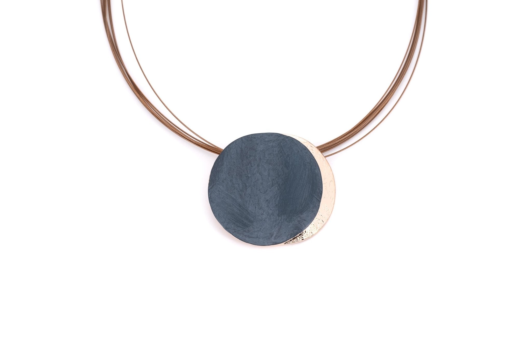 Collana doppio tondo ondulato - KLK