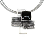 Collana geometrica con resina - KLK