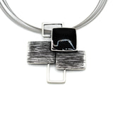Collana geometrica con resina - KLK