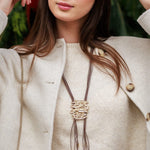 Collana lunga astratta con cristallo - KLK