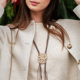 Collana lunga astratta con cristallo - KLK