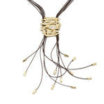 Collana lunga astratta con cristallo - KLK