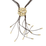 Collana lunga astratta con cristallo - KLK