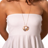 Collana lunga cerchio fiorellini - KLK