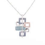 Collana lunga quadrati e rettangoli - KLK