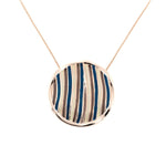 Collana lunga tondo rigato - KLK