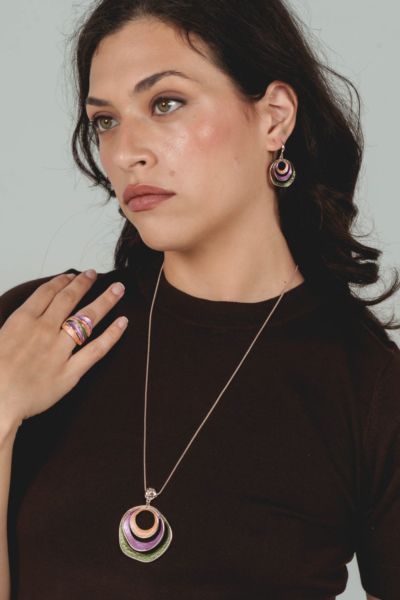 Collana lunga tre cerchi - KLK