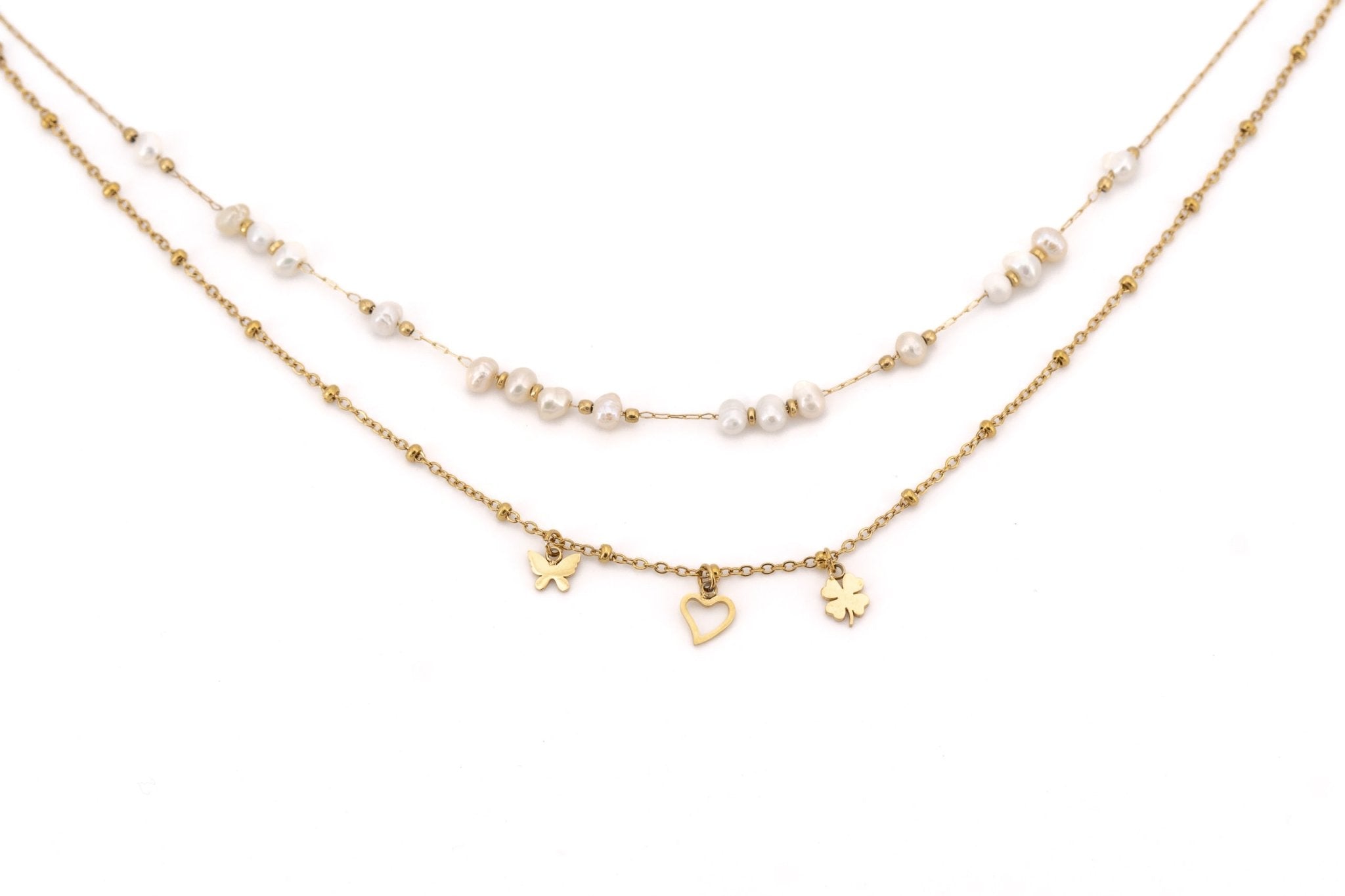 Collana pietrine e charms - KLK