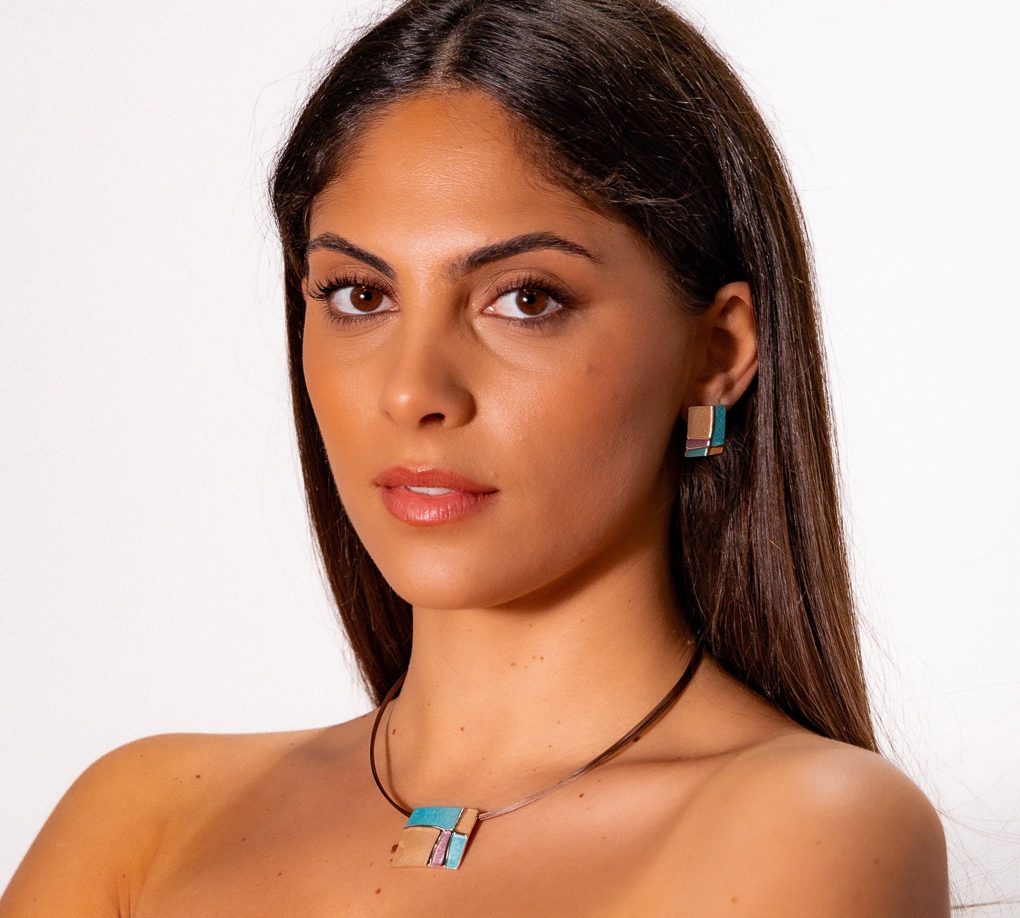 Collana quadro astratto - KLK