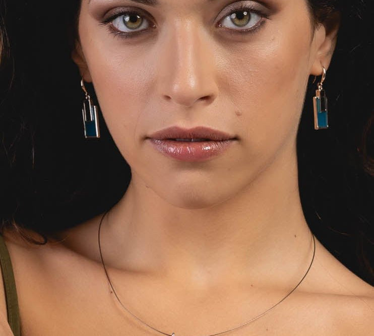 Collana rettangoli vetrata - KLK