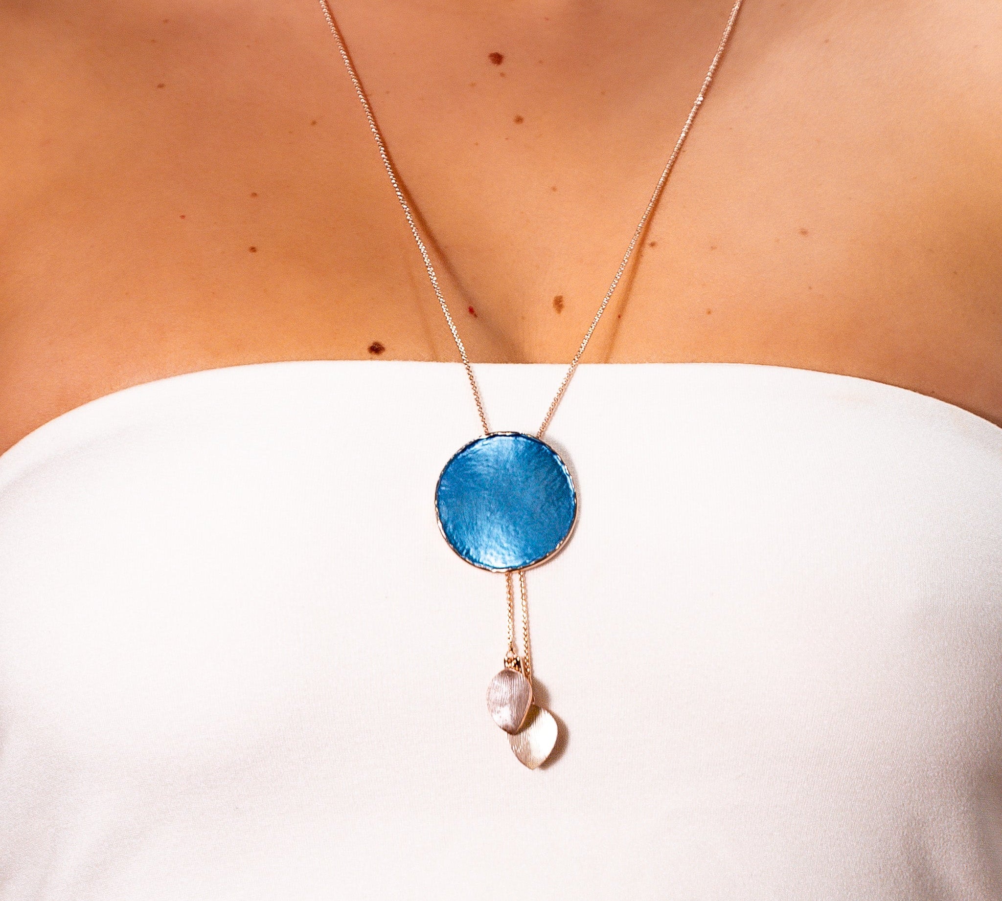 Collana tondo e foglioline - KLK