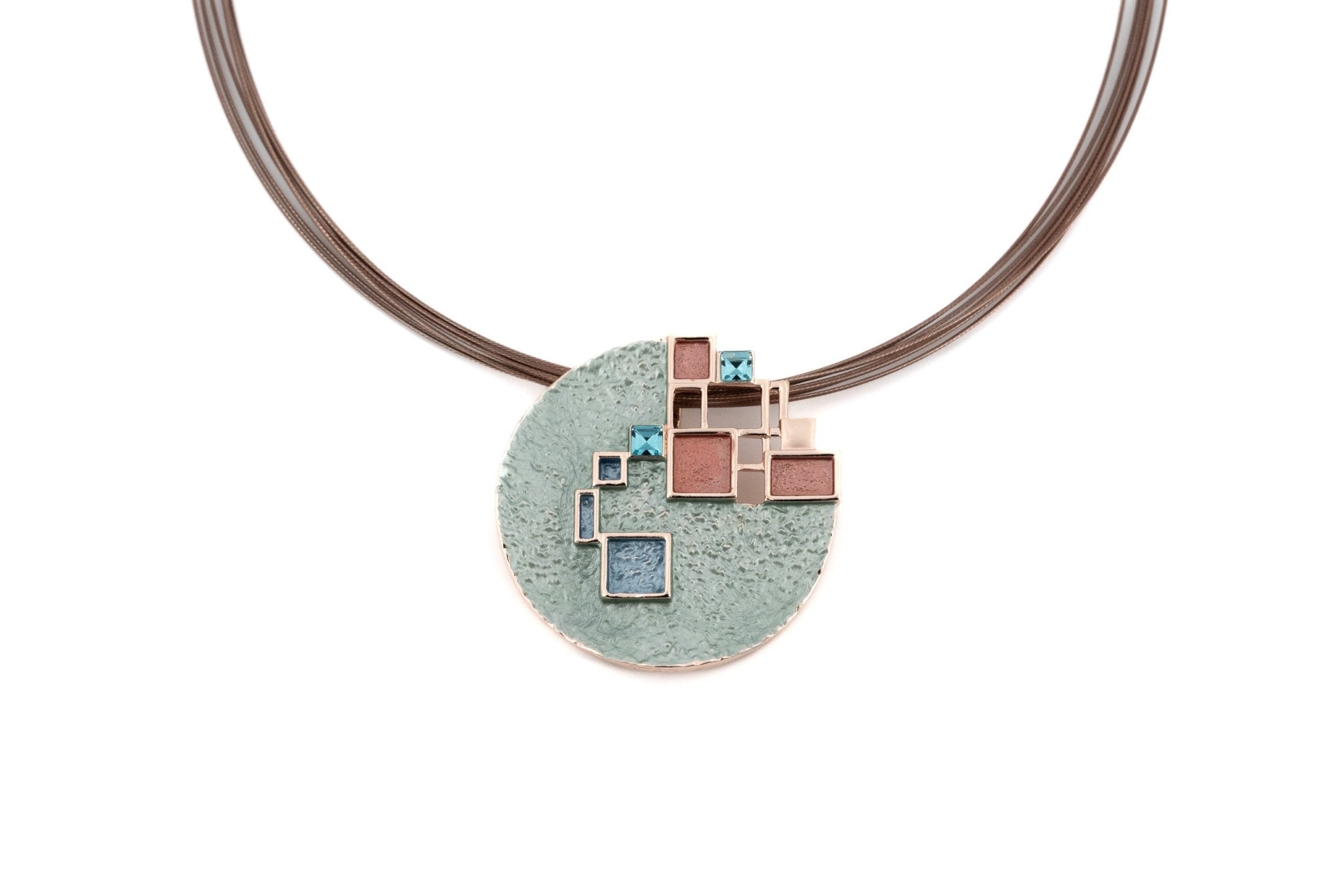 Collana tondo quadratini - KLK