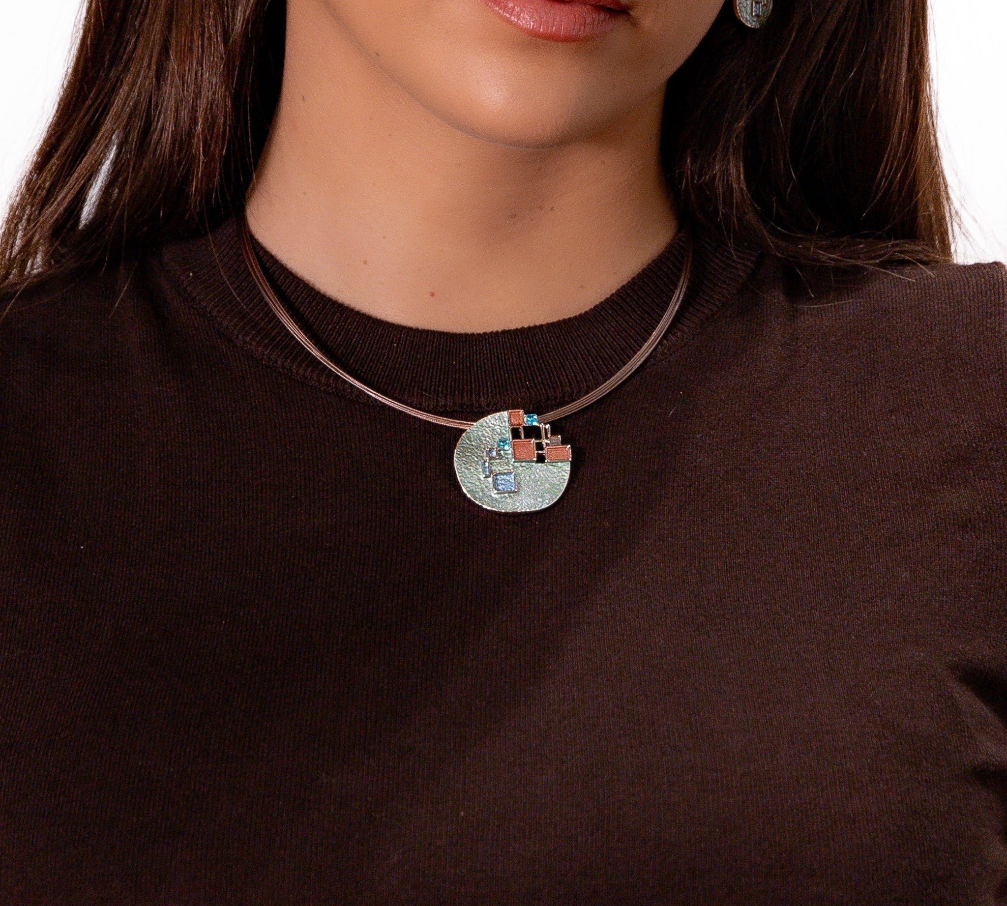 Collana tondo quadratini - KLK