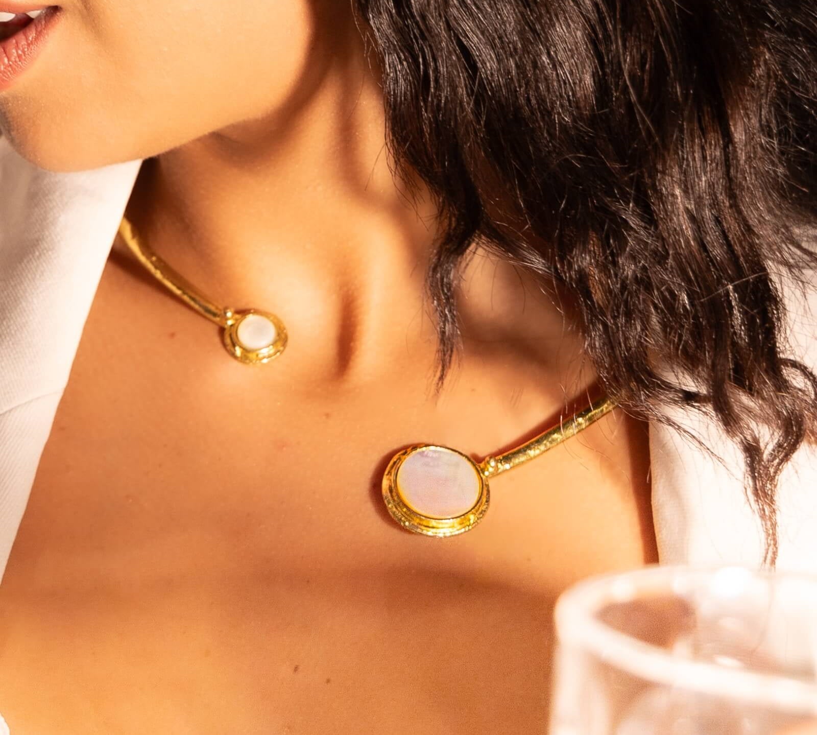 Collarino pietre naturali tondi - KLK